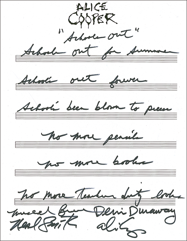 Lot 749 Alice Cooper Souvenir Lyrics