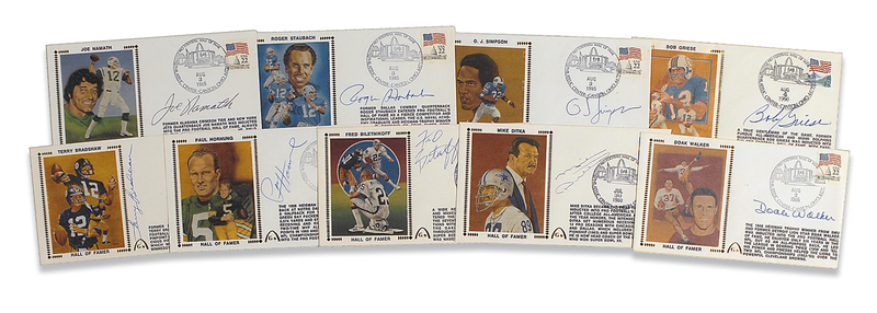 Lot 1223 Football Hall of Famers Commemorative Covers