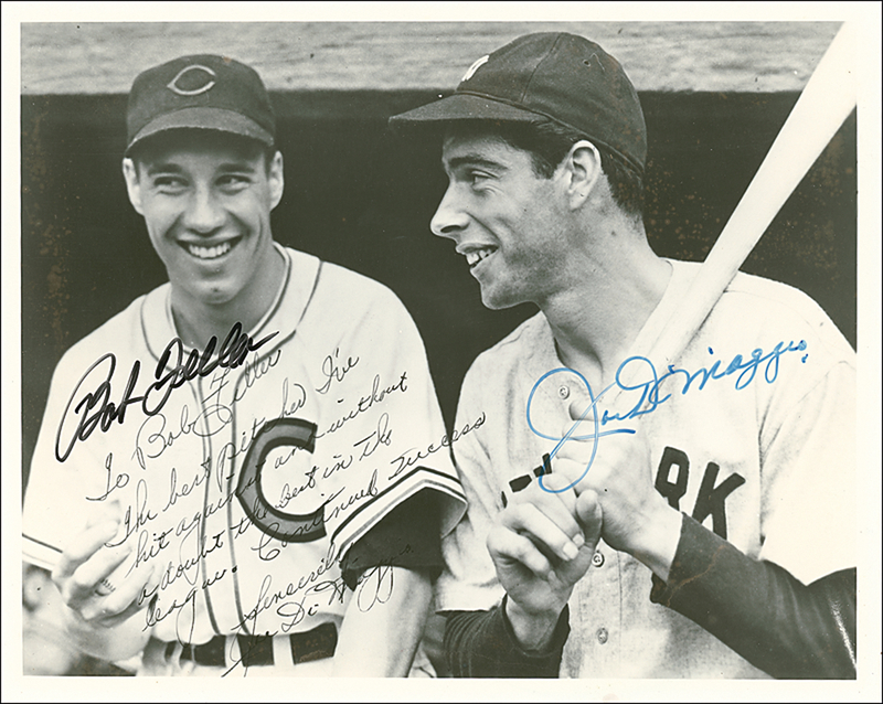 Lot 1210 Joe DiMaggio and Bob Feller Signed Photograph