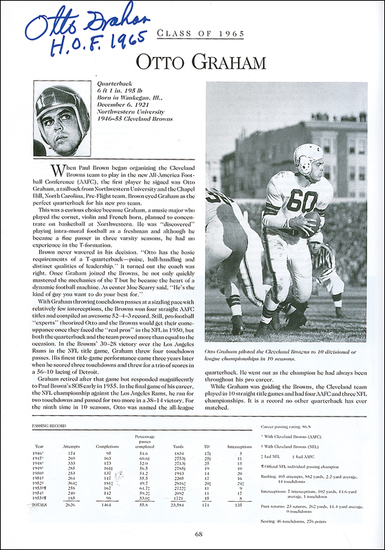 Lot 1225 Football Hall of Famers Book