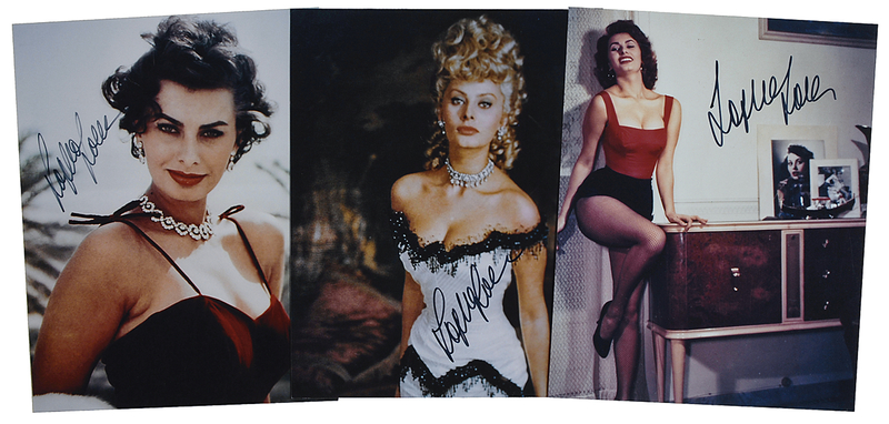 Lot 993 Sophia Loren Signed Photographs