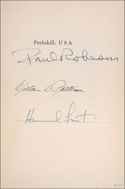 Lot 1025 Paul Robeson Book