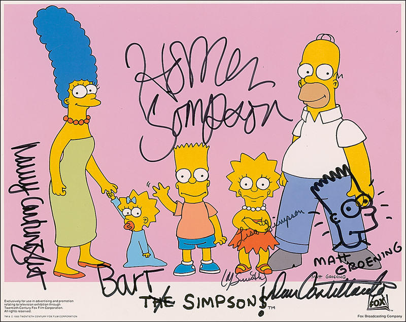 Lot 666 The Simpsons Signed Photograph