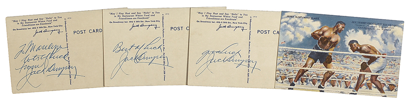 Lot 1209 Jack Dempsey Postcards