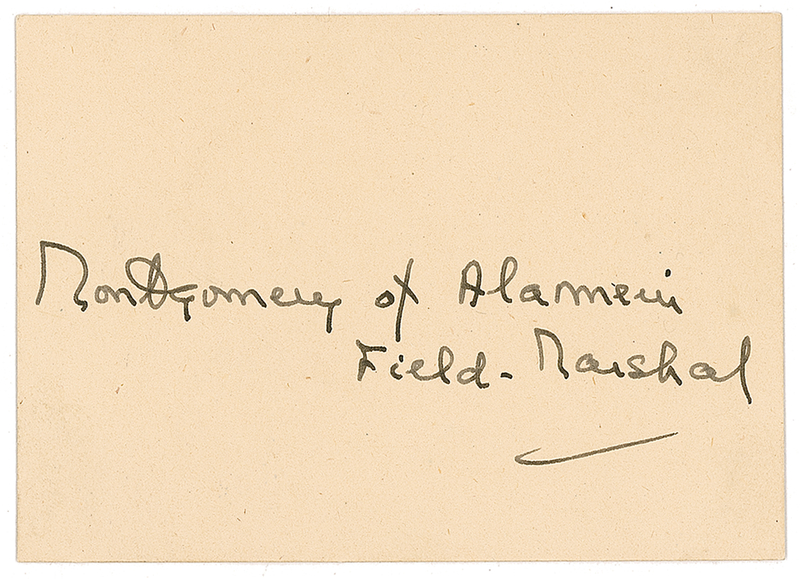 Lot 377 Montgomery of Alamein Signature