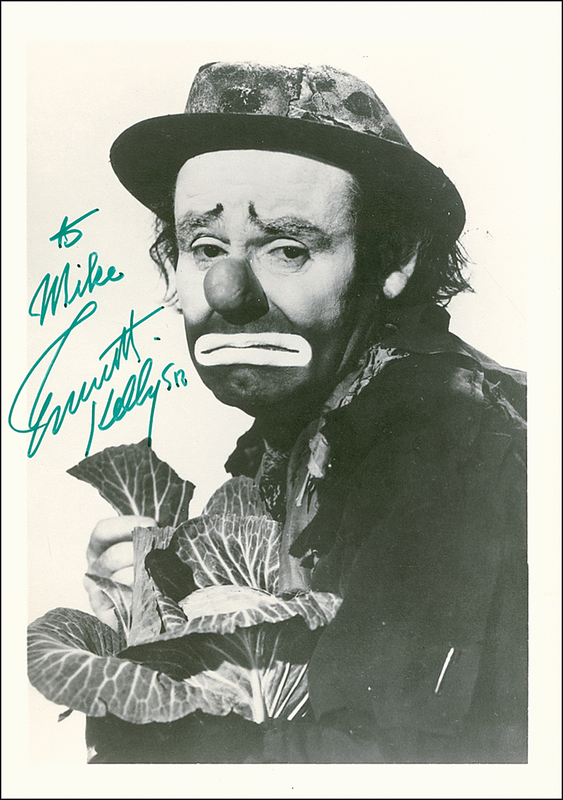 Lot 981 Emmett Kelly, Sr. Signed Photograph