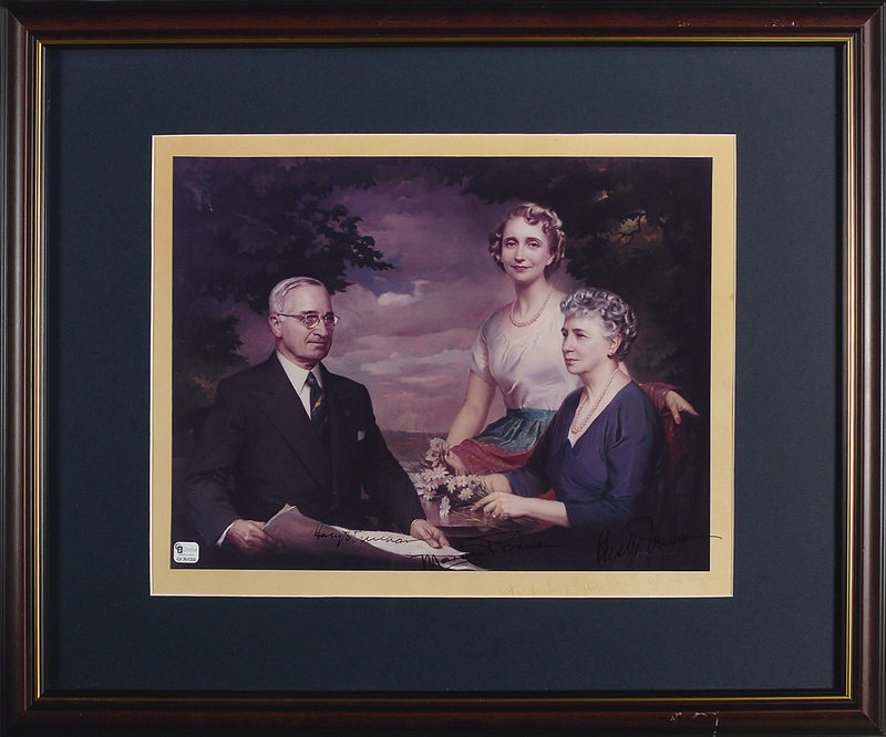Lot 122 Harry, Bess, and Margaret Truman Signed Photograph