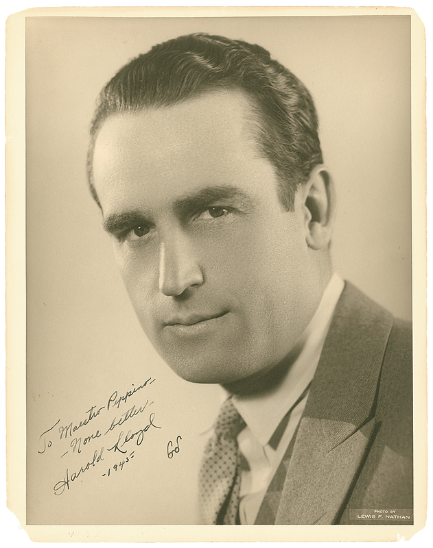 Lot 992 Harold Lloyd Signed Photograph