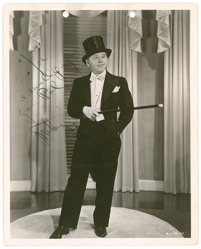 Lot 1027 Mickey Rooney Signed Photograph