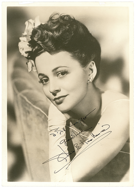 Lot 921 Olivia de Havilland Signed Photograph