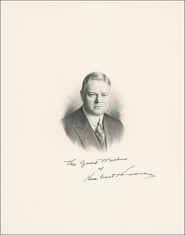 Lot 49 Herbert Hoover Engraving