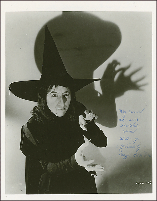 Lot 1063 Wizard of Oz: Margaret Hamilton Signed Photograph