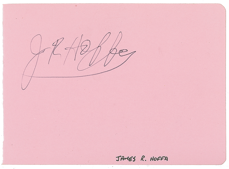 Lot 210 Jimmy Hoffa Signature