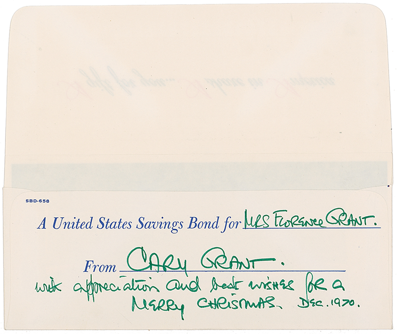 Lot 955 Cary Grant Gift Envelope