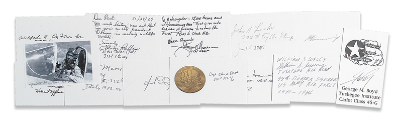 Lot 398 Tuskegee Airmen Signatures