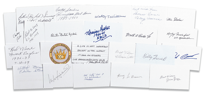 Lot 1169 Baseball: Negro Leagues Signatures