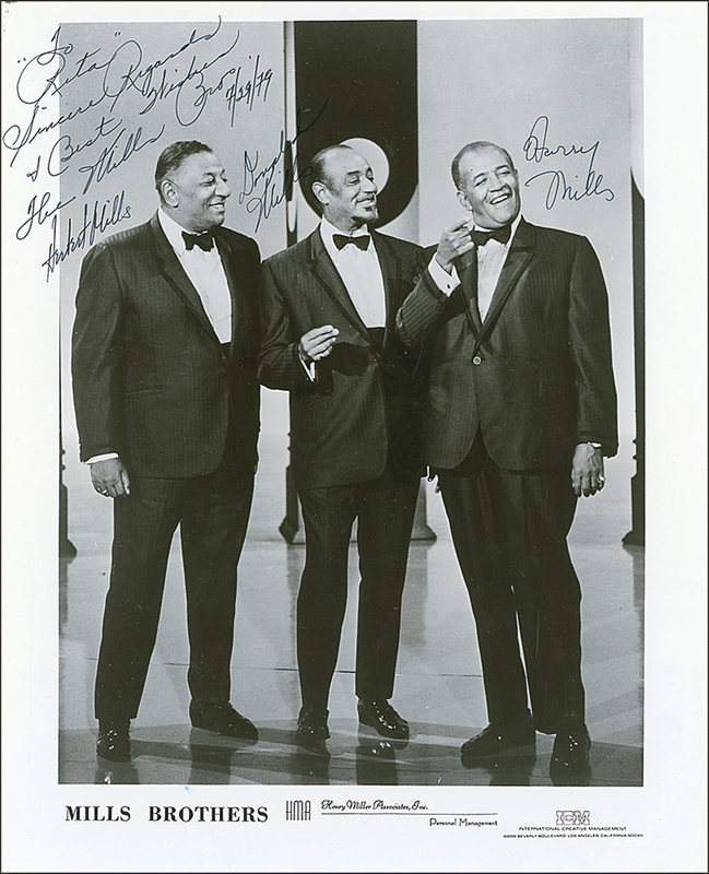 Lot 814 Mills Brothers Signed Photograph