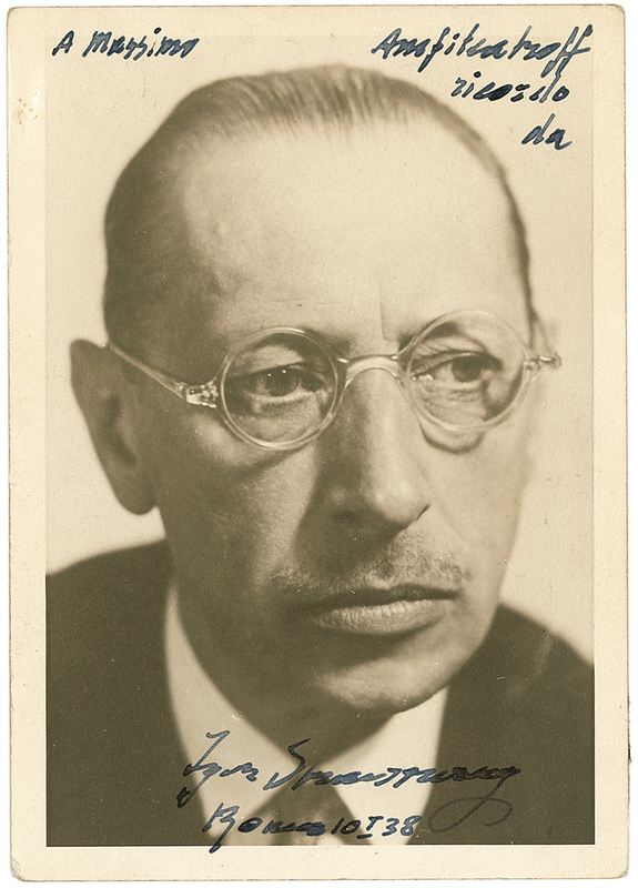 Lot 712 Igor Stravinsky Signed Photograph