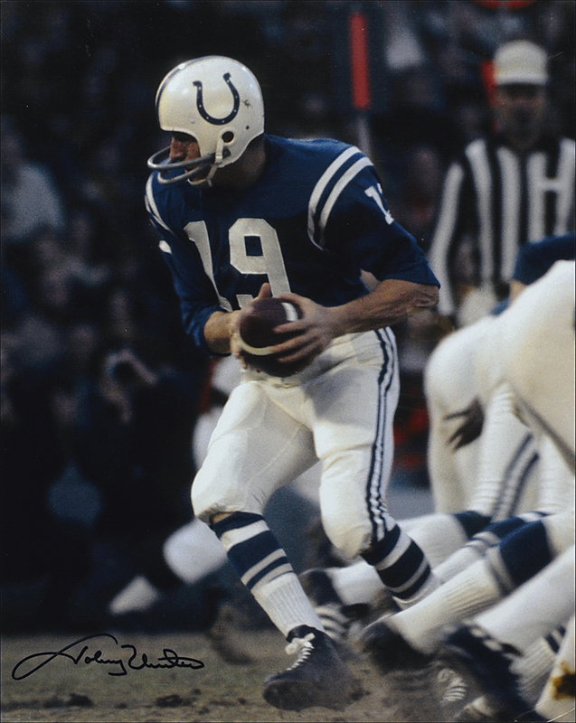 Lot 1367 Johnny Unitas Signed Photograph