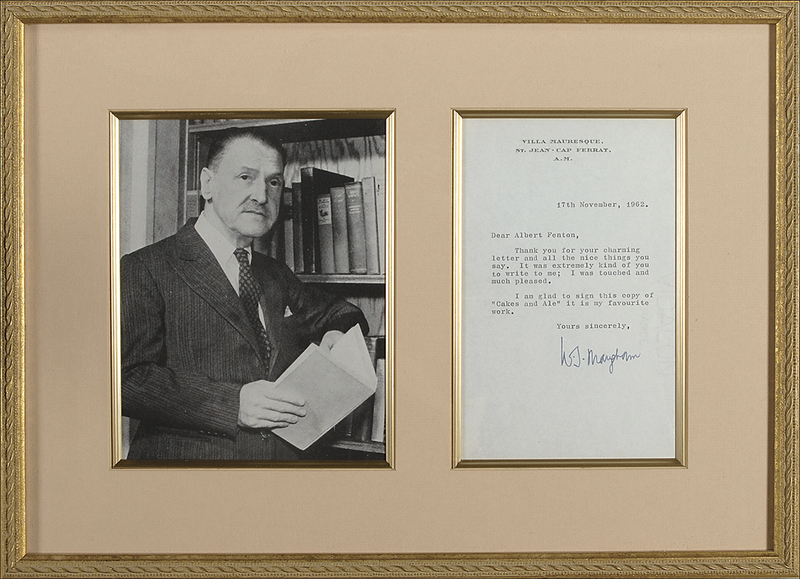 Lot 568 W. Somerset Maugham Typed Letter Signed
