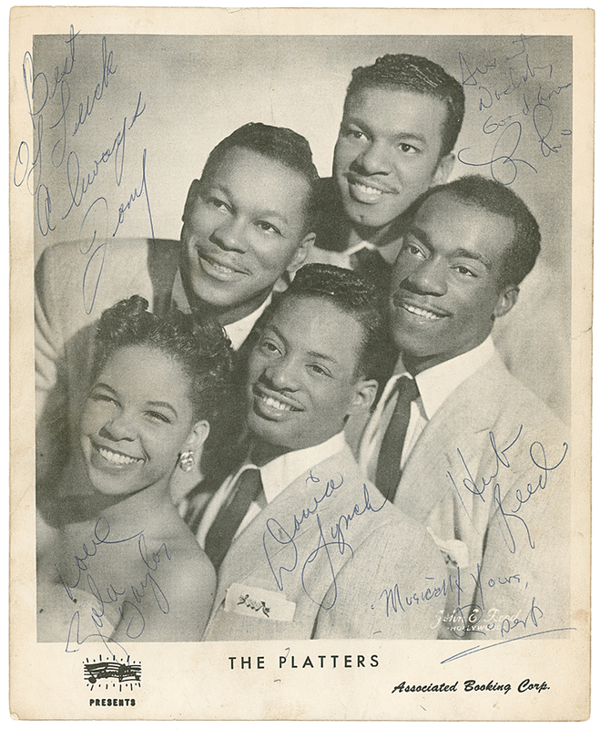 Lot 834 The Platters Signed Photograph