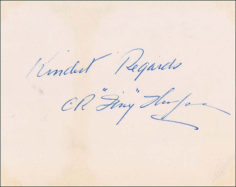 Lot 1363 Cecil ?Tiny? Thompson Signature