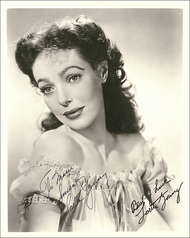 Lot 1072 Loretta Young Signed Photograph