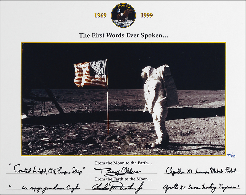 Lot 425 Apollo 11: Aldrin and Duke Signed Photograph