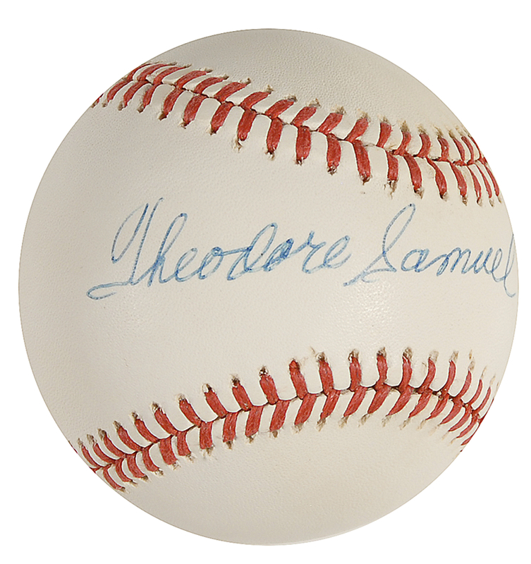 Lot 1372 Ted Williams: Scarce fully-signed Williams baseball