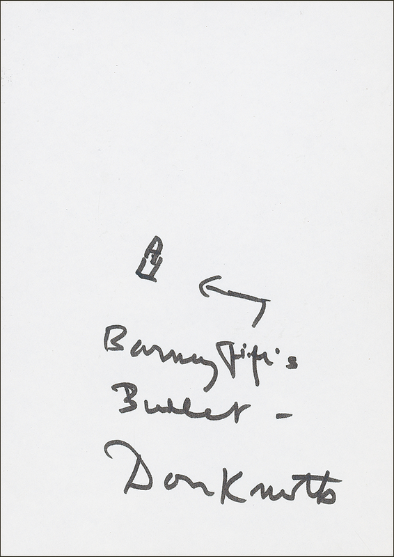 Lot 1114 Don Knotts Sketch