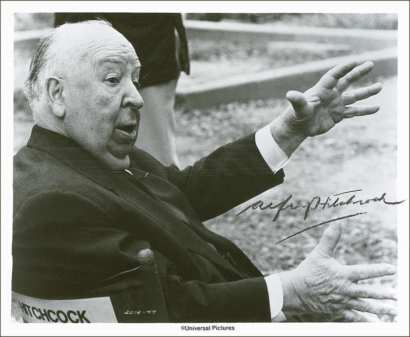 Lot 968 Alfred Hitchcock: Hitchcock spins a yarn on the set of Family Plot