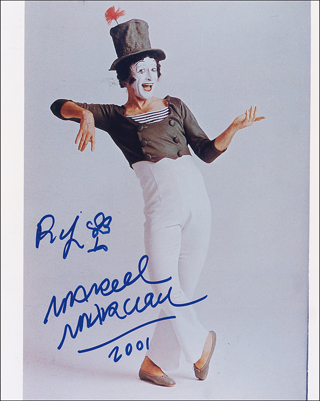 Lot 1001 Marcel Marceau Signed Photograph