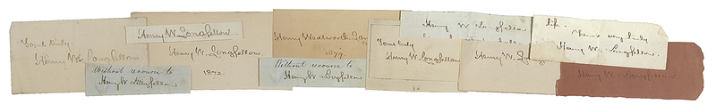 Lot 565 Henry Wadsworth Longfellow Signatures