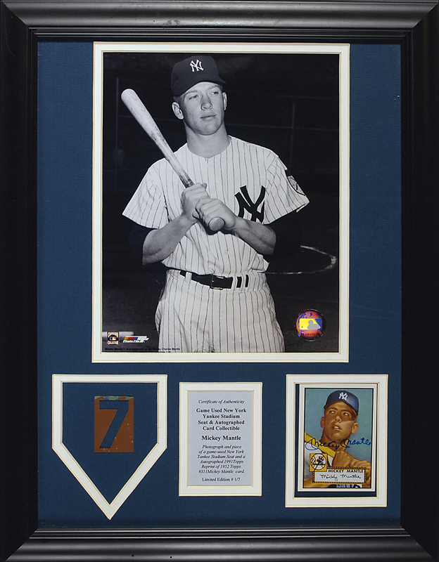 Lot 1292 Mickey Mantle Baseball Card Display