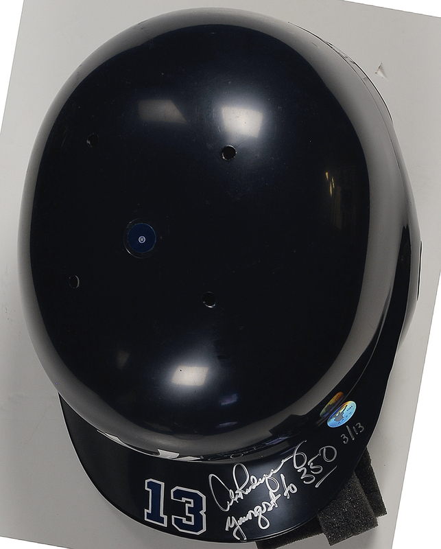 Lot 1345 Alex Rodriguez Baseball Helmet