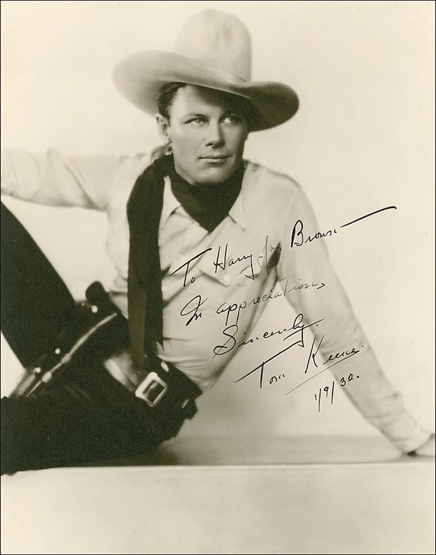 Lot 978 Tom Keene Signed Photograph
