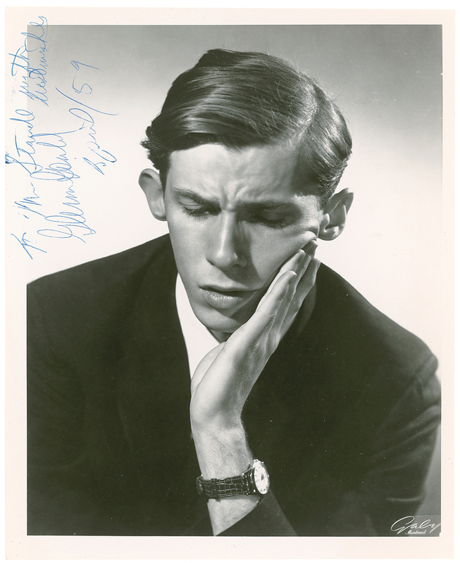 Lot 692 Glenn Gould: A scarce signed photo of a tormented genius