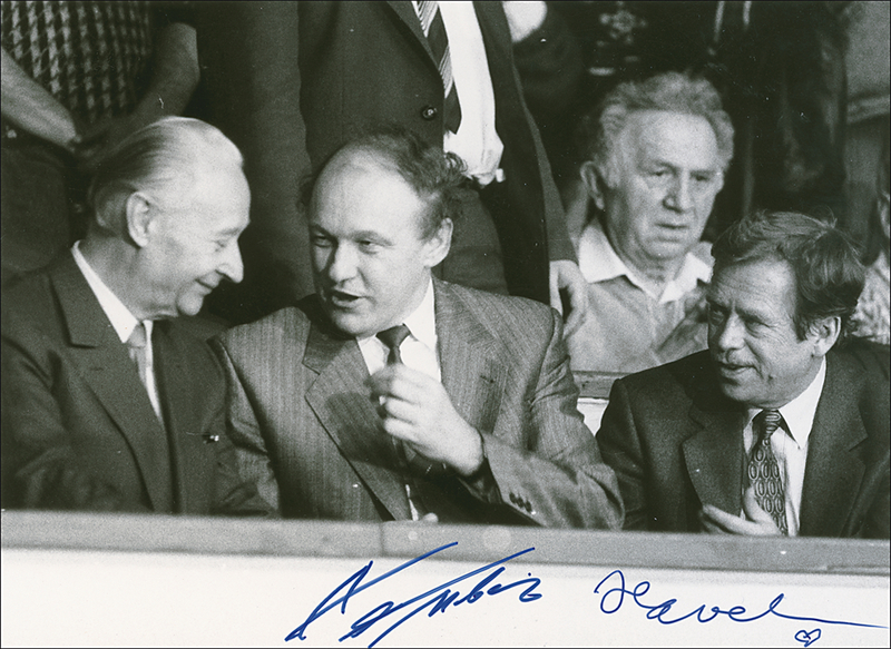 Lot 202 Vaclav Havel and Alexander Dubcek Signed Photograph