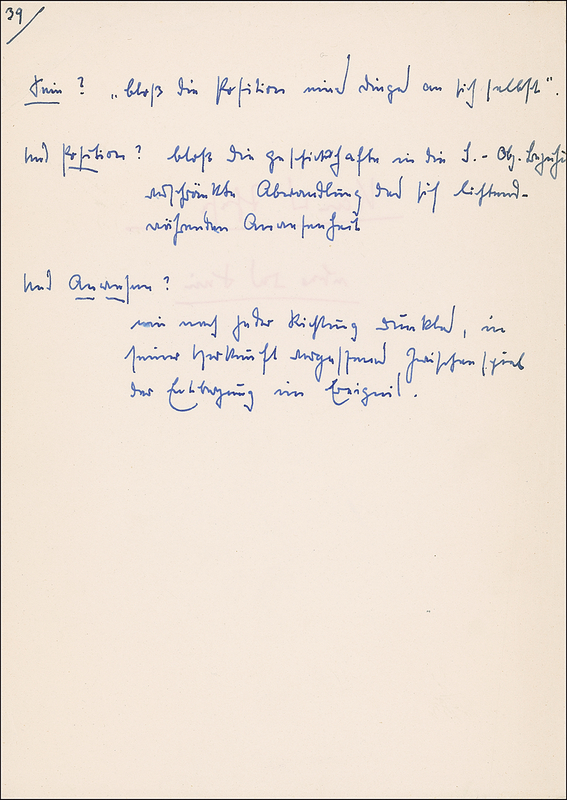 Lot 204 Martin Heidegger Manuscript