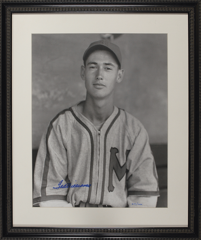 Lot 1375 Ted Williams: Superb photo of ?The Kid?...literally