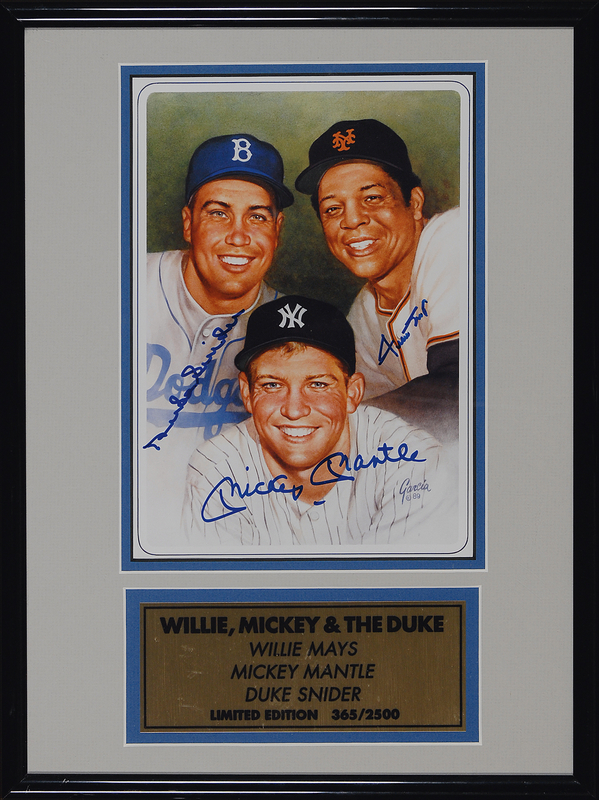 Lot 1284 Mantle, Mays, Snider: Three New York legends sign together