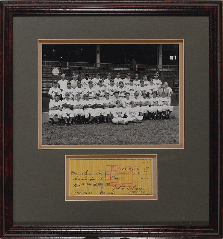 Lot 1343 Jackie Robinson: One of the game?s most revered players