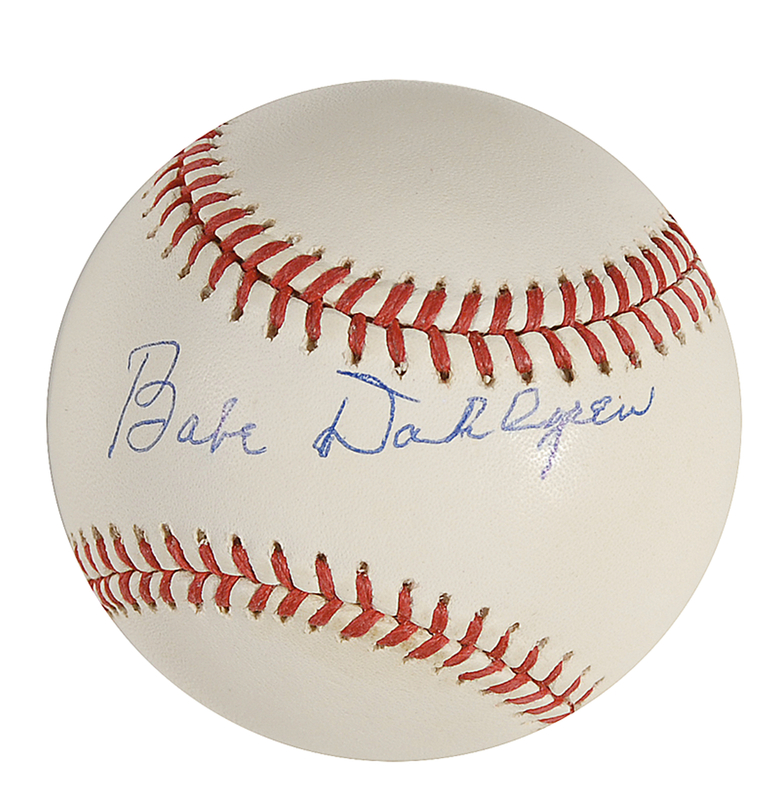 Lot 1205 Babe Dahlgren Baseball