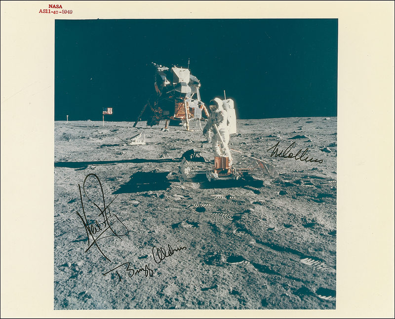 Lot 423 Apollo 11: Striking ?red-numbered? Apollo 11 photo