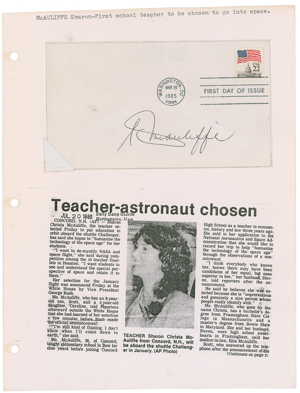 Lot 471 Christa McAuliffe First Day Cover