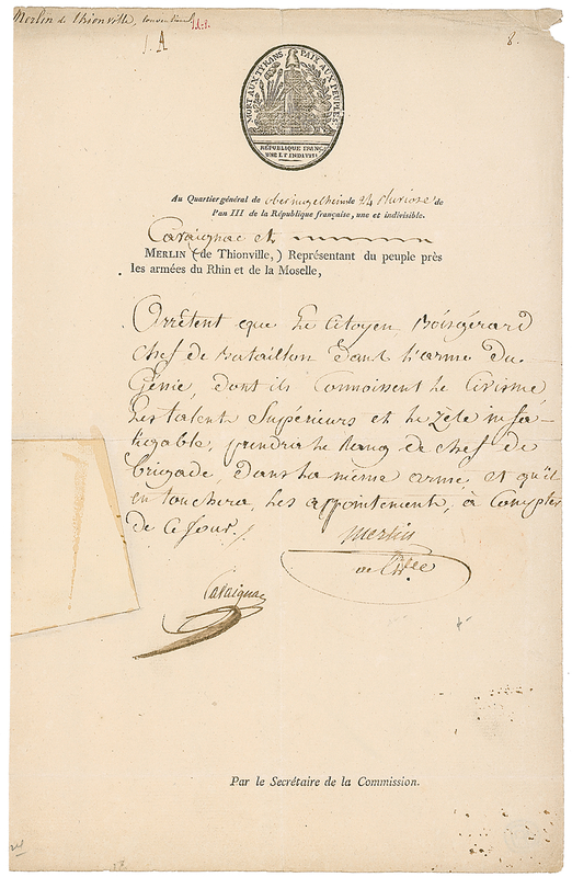 Lot 236 Phillipe-Antoine Merlin de Douai Signed Document