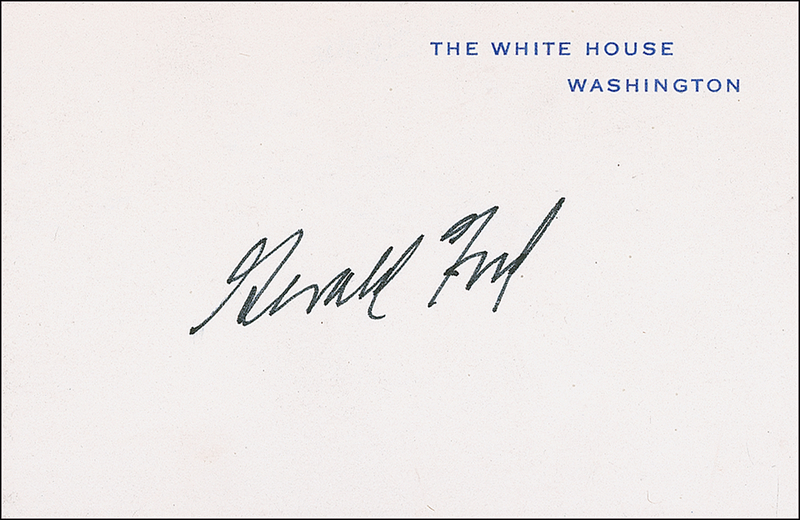Lot 35 Gerald Ford White House Card
