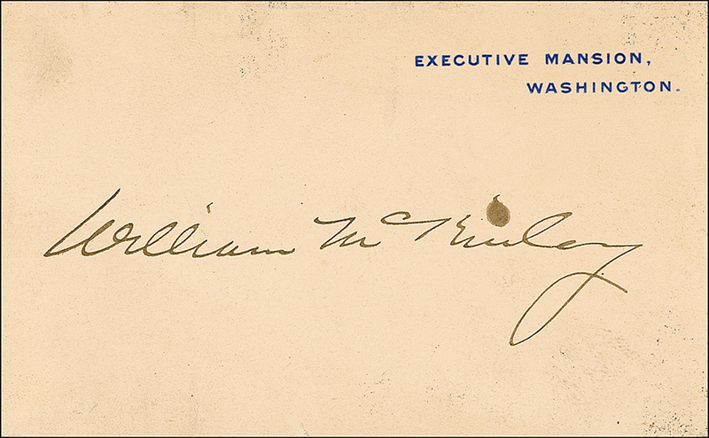 Lot 76 William McKinley White House Card