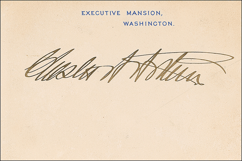 Lot 4 Chester A. Arthur White House Card