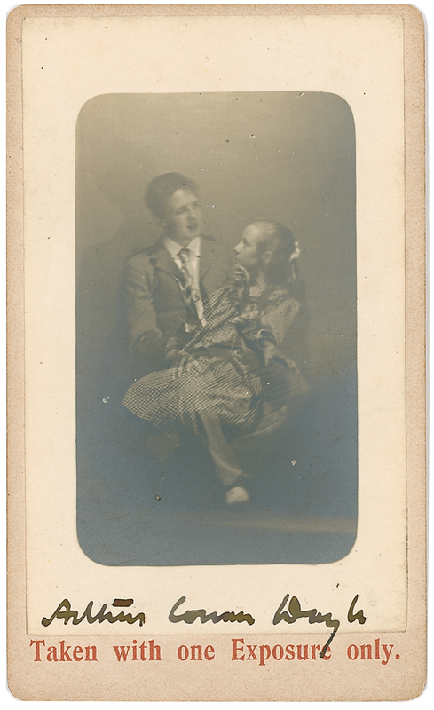 Lot 530 Arthur Conan Doyle: Doyle signs a single-exposure portrait of a ghost